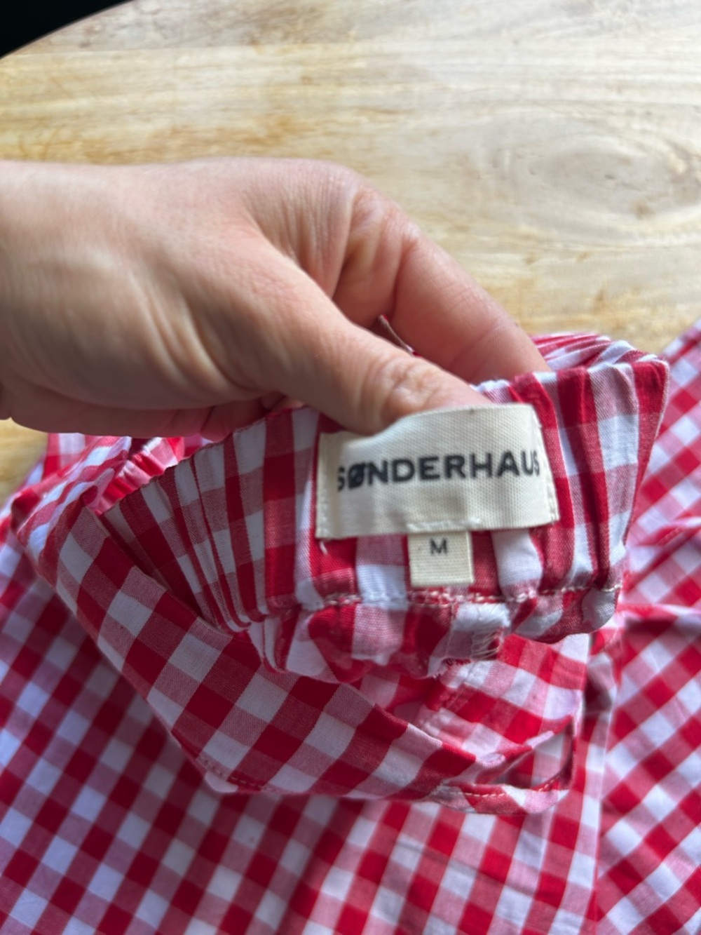 SØNDERHAUS Red & White Gingham Top - Picture 3 of 4